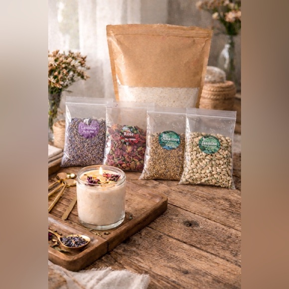 Other - Candle Making Kit | Natural DIY Soy Wax Set | Floral Botanical Add-Ins 2 lb Wax